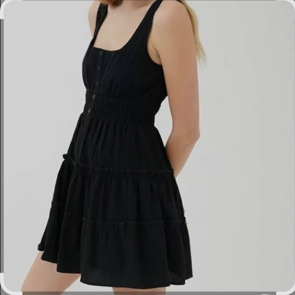 Urban Outfitters Heather Tiered Ruffle Mini Dress, NWT, XS